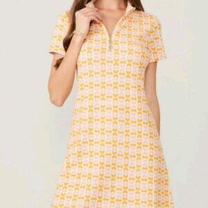 SPARTINA SERENA 1/2 ZIP PIQUE OLLIE GEO DRESS LARGE